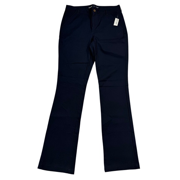 Old Navy Pants - Old Navy Boot-Cut Pants Women 10 Tall Navy Blue New Stretch Chino Trousers